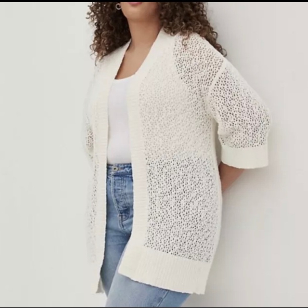 Torrid OPEN CARDIGAN - WHITE Size 2